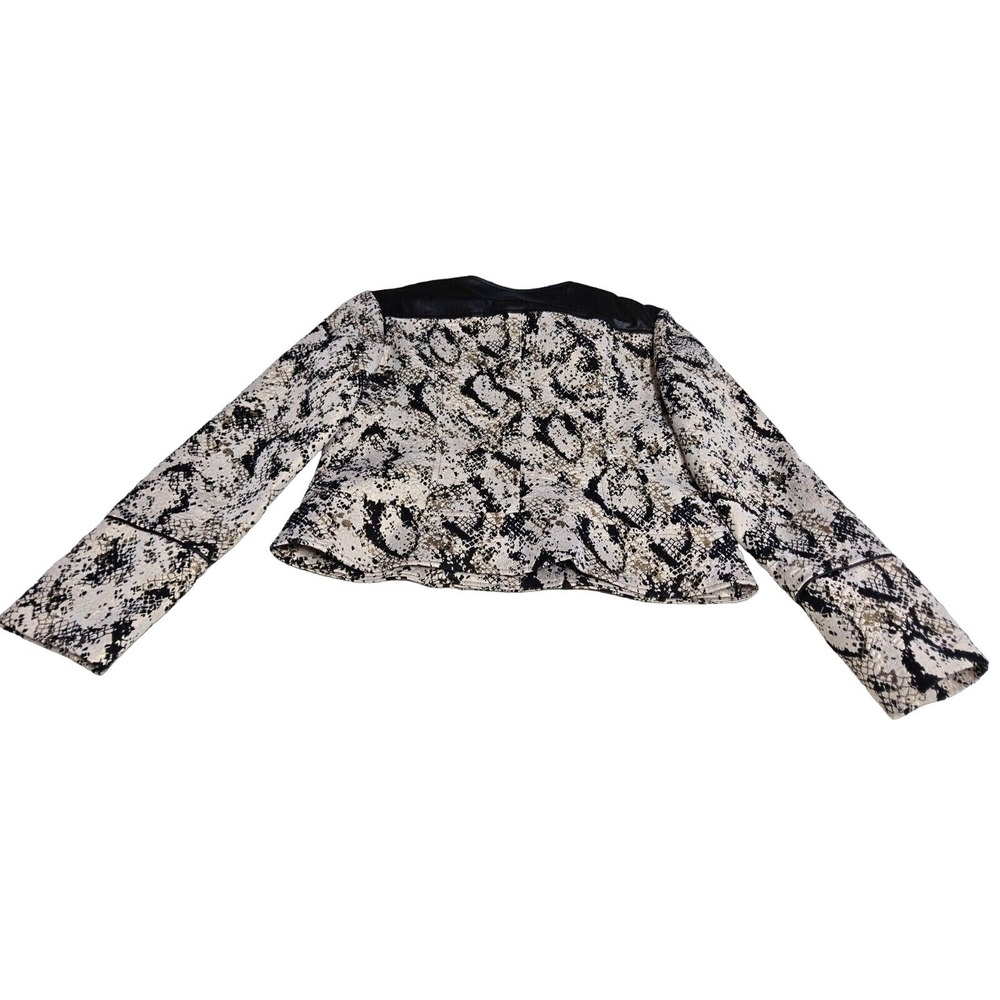 Helen Berman London Jacket S 4 6 Blazer Modo Snakeskin Print Black Gold 80s Rock - Picture 5 of 9